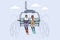 Ski lift and winter activities concept