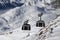 Ski lifts, gondola in alpe d\'huez