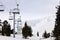 Ski Lifts up the slope of Mount Hood