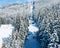 Ski lifts in Zillertal Arena ski resort in Tyrol Austria