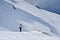Ski mountaineer in Fagaras Mountains