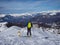 Ski mountaineer in the italian alps