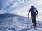 Ski mountaineer in the italian alps