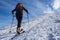 Ski mountaineering in the italian alps