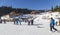 Ski park Kubinska Hola. Slovakia. People and ski