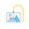 Ski pass badge with barcode