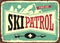 Ski patrol retro sign design