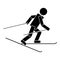 Ski race. Flat icon