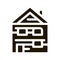 ski resort cabin building icon Vector Glyph Illustration