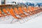 Ski resort deckchairs