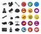 Ski resort and equipment black,flat icons in set collection for design. Entertainment and recreation vector symbol stock