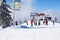 Ski resort Kopaonik, Serbia, ski lift, slope, people skiing