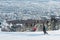 Ski resort Mountain air, Sakhalin island, Russia. Gorny Vozdukh