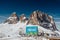 The Ski Resort Val Gardena in the Dolomites in Winter