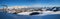 Ski resort Wilder Kaiser Ellmau, cableway and piste. winter panorama landscape tirol