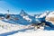 Ski resorts overlooking Matterhorn and ski lift