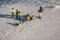 Ski school for children near Zermatt, Switzerland.