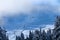 Ski School in the Fog Chairlifts at Snoqualme Pass Washington