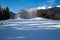 Ski slope in Bansko and working snow canons