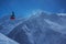 Ski slope and cable car on the ski resort Elbrus