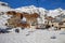 Ski slope and chairlift in the middle of the village, in Val Thorens