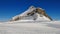 Ski slope and mount Oldenhorn seen from the Diablerets glacier.