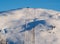 Ski slope on mountain slope in Alpe D\\\'Huez ski resort - France