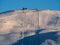 Ski slope on mountain slope in Alpe D\\\'Huez ski resort - France