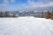 Ski slope in Szczyrk in Beskid Mountains