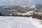 Ski slope in Szczyrk in Beskid Mountains