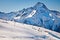 Ski slopes in French Alps