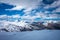 Ski slopes and mountains of Les Menuires in the french alps