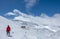 Ski slopes of Pradollano in Sierra Nevada mountains in Spain