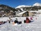 Ski and snowboard ski resort Montgenevre, France. Holiday destination white week