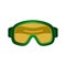 Ski sport goggles in dark green design