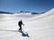 Ski tour in the Flumserberg to the spitzmeilen peak. Beautiful mountains. Ski mountaineering. Skimo skitouring