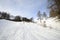 Ski tour slope near alpine hut