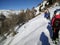 Ski-touring group in Livigno