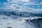 Ski touring track in beautiful sunny winter landscape, Kleinwalsertal, Austria