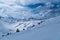 Ski touring track in beautiful sunny winter landscape, Kleinwalsertal, Austria