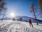 Ski touring winter activity