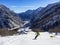 Ski track in Alagna Valsesia