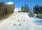 Ski track in Carpathian mountains