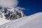 Ski tracks on the fresh snow at the off piste area at the Meribel Ski Resort in France.