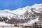 Ski Tracks in a Swiss mountains in Saas-Fee