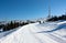 Ski trail on jesenik mountain