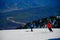 Ski vacation at Snowbasin Ski Resort in Utah in April.