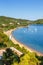 Skiathos island beach Greece landscape Mediterranean Sea portrait format travel