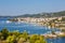 Skiathos island Greece port harbor city overview town landscape Mediterranean Sea travel