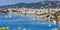 Skiathos island Greece port harbor city overview town panoramic view landscape Mediterranean Sea Aegean travel